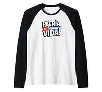 Patria Y Vida Cuba SOS Cuban Flag Free Cuba Libre Maglia con Maniche Raglan