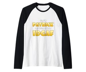 Patrick Costume IDGAF Funny Meme Halloween Costume for Pat Maglia con Maniche Raglan