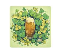 Patrick Day Clover Beer Camera Wrap Cloth, Squares Magic autoadesivo panno per obiettivo fotocamera antigraffio protezione lente trucco Wrap panno borsa 35,1 x 35,1 cm, Multicolore, 13.8x13.8in,