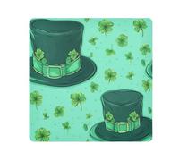 Patrick Day Clover Hat Camera Wrap Cloth, Squares Magic panno autoadesivo per obiettivo fotocamera antigraffio protezione lente trucco Wrap panno borsa 35,1 x 35,1 cm, Multicolore, 21.7x21.7in,