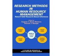 Patrick J. Rosop Research Methods in Human Resource Managemen (Copertina rigida)