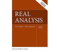 Patrick M. Fitzpatrick Halsey Royden Real Analysis (Classic Version) (Tascabile)