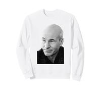 Patrick Stewart Attore Capitano Jean Luc Picard Star Trek 1988 Felpa