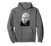 Patrick Stewart Attore Capitano Jean Luc Picard Star Trek 1988 Felpa con Cappuccio