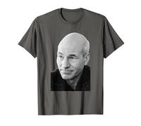 Patrick Stewart Attore Capitano Jean Luc Picard Star Trek 1988 Maglietta