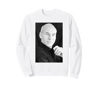 Patrick Stewart Capitano Jean Luc Picard Attore di Star Trek 1988 Felpa