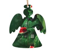 Patrick's Anguria Festival Ornamenti in legno a forma di angelo 2 pezzi, ciondoli decorativi da appendere, design vintage per le vacanze