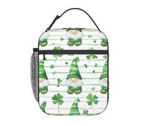 (Patricks Day Gnomes Green Shamrocks) Borsa Termica Con Manico Borse Termica Riutilizzabile Borsa Pranzo Per Palestra Donna Picnic