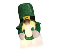 Patricks Day gnomi illuminati a LED bambole nani ornamento svedese Tomtes figura giocattolo irlandese festa decorazione regalo irlandese partito gnomi giocattolo decorazione