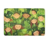 Patrick's Day People Green Clothes Hat Green Shamrocks Extra Large Resuable Potty Training Pee Pad Water Resistant Bed Pad a prova di perdite, asciugatura rapida, tappetino per pipì per bambini, 132,1