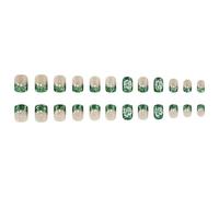 Patrick's Day Press On Nails Green Shamrock Stick On Glitters False Manicure per gli appassionati di vacanza Patrick's Day Nail
