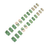 Patrick's Day Press On Nails Trifoglio Verde Unghie Artificiali Glitter Dorati Da Incollare Unghie Manicure Per Feste Vacanze