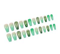 Patrick's Day Press On Nails Unghie finte Colle Sulle Unghie Artificiali Acrilico Unghie Stick On Nails Leprechaun Cappello Disegni
