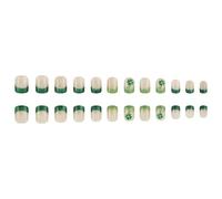 Patrick's Day Press On Nails Unghie francesi Punta Piazza Unghie finte Unghie Finte Quadrifogli Disegni Full Covers Un
