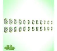 Patrick's Day Press On Nails Unghie francesi Punta Piazza Unghie finte Unghie Finte Quadrifogli Disegni Full Covers Un