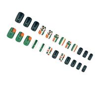 Patrick's Day - Set di 24 unghie artificiali con trifoglio verde per feste e celebrazioni, set di unghie della cultura irlandese