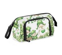Patrick's Day Spring Happy - Astuccio da viaggio di grande capacità, con manico, astuccio con scomparti, per adulti, scuola media