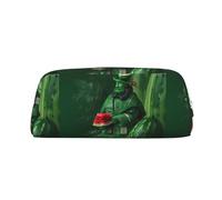 Patrick's Watermelon Festival, custodia leggera e portatile in pelle con cerniera, 20,5 x 5,5 x 8 cm, per ufficio, viaggi, trucchi, Argento, Taglia unica, Portamonete
