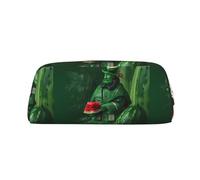 Patrick's Watermelon Festival, custodia leggera e portatile in pelle con cerniera, 20,5 x 5,5 x 8 cm, per ufficio, viaggi, trucchi, Oro, Taglia unica, Portamonete