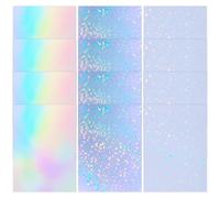 PATRICKWHITE 12 Pellicole olografiche, A4 Pellicola per plotter in vinile trasparente olografica, adesiva, iridescente, pellicola olografica autoadesiva per fai da te, artigianato, decorazione