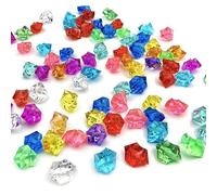 PATRICKWHITE Set di 100 diamanti decorativi dall'aspetto realistico, set di gemme colorate, diamanti acrilici, cristalli di diamanti trasparenti, per vasi, caccia al tesoro dei pirati, decorazione da