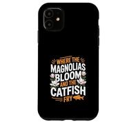Patrimonio del Mississippi "DOVE FIORISCONO MAGNOLIE E Friggono il pesce gatto" Custodia per iPhone 11