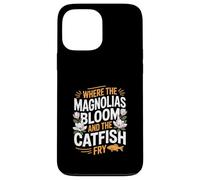 Patrimonio del Mississippi "DOVE FIORISCONO MAGNOLIE E Friggono il pesce gatto" Custodia per iPhone 13 Pro Max