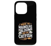 Patrimonio del Mississippi "DOVE FIORISCONO MAGNOLIE E Friggono il pesce gatto" Custodia per iPhone 13 Pro