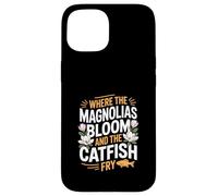 Patrimonio del Mississippi "DOVE FIORISCONO MAGNOLIE E Friggono il pesce gatto" Custodia per iPhone 15