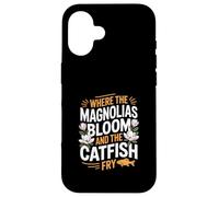 Patrimonio del Mississippi "DOVE FIORISCONO MAGNOLIE E Friggono il pesce gatto" Custodia per iPhone 16