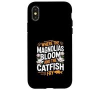 Patrimonio del Mississippi "DOVE FIORISCONO MAGNOLIE E Friggono il pesce gatto" Custodia per iPhone X/XS