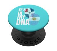 Patrimonio della bandiera del DNA della miscela argentina e dominicana PopSockets PopGrip Adesivo