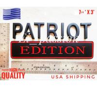 Patriot Edizione Nero Per Tutte Auto & Camion Logo Personalizzato Emblema