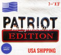 Patriot Edizione Nero Per Tutte Auto Camion Logo Su Emblema Indietro Bumper Pent