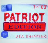 Patriot Edizione Rosso Blu Per Tutte Auto Barca SUV Logo Paraurti Calcomania Su