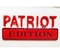 Patriot Edizione Rosso Blu Per Tutte Auto Camion Logo Custom Emblema Coda Gate