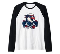 Patriot Lightning Aquila della Forza e dell'onore Maglia con Maniche Raglan