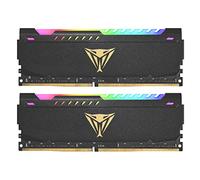 KIT DDR4 PATRIOT VIPER STEEL RGB BLACK 32GB (2x16GB) 3200Mhz CL18 - RGB- HS DUAL CHANNEL PVSR432G320C8K