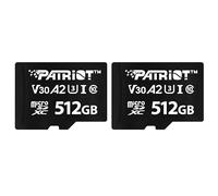 Patriot VX Series 512GB Micro SDXC V30 A2 UHS-I U3 4K UHD Memory Card 2 Pack - PSF512GVX32MCX2