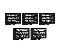 Patriot VX Series 512GB Micro SDXC V30 A2 UHS-I U3 4K UHD Memory Card 5 Pack - PSF512GVX32MCX5