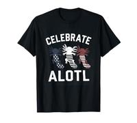 Patriotic 4th of July Axolotl USA Flag Celebration Axolotls Maglietta