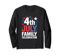 Patriotic 4th of July Family Matching Holiday Party Graphic Maglia a Manica