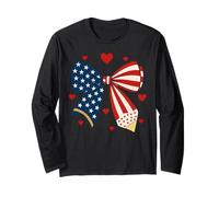 Patriotic 4th of July Teacher American Flag Education Pride Maglia a Manica