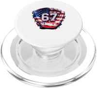 Patriotic 67 - Guanto da baseball americano sportivo numero sei sette PopSockets PopGrip per MagSafe