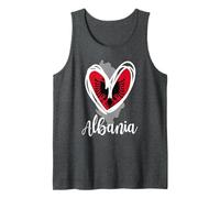 Patriotic Albania Carino Cuore Albanese Mappa Bandiera Bambini Ragazze Canotta