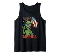 Patriotic Alien 'Merica Funny 4 luglio Scienza Canotta