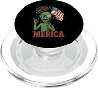 Patriotic Alien 'Merica Funny 4 luglio Scienza PopSockets PopGrip per MagSafe