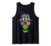 Patriotic Alien Occhiali da Sole Bucket Hat Funny Sci Fi Canotta