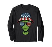 Patriotic Alien Occhiali da Sole Bucket Hat Funny Sci Fi Maglia a Manica