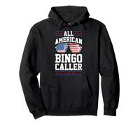 Patriotic All American Bingo Caller USA 4 luglio Americano Felpa con Cappuccio